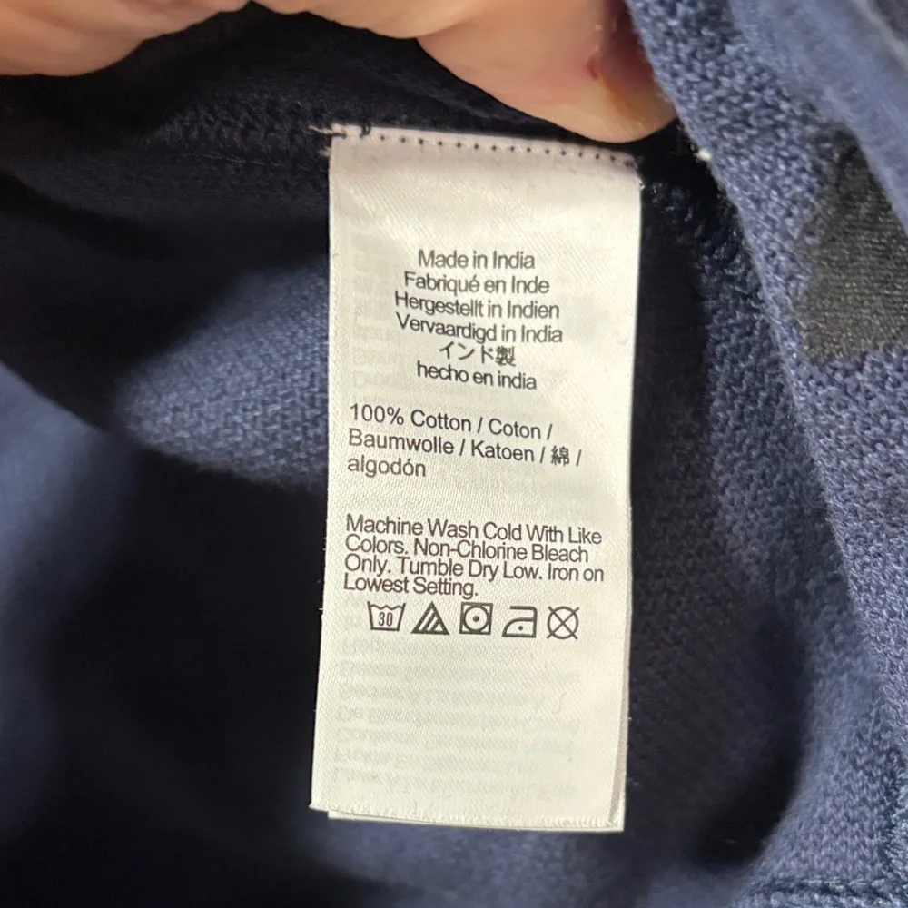 J. Crew Men's Navy Zip-Up Sweater - Picture 3 of 5